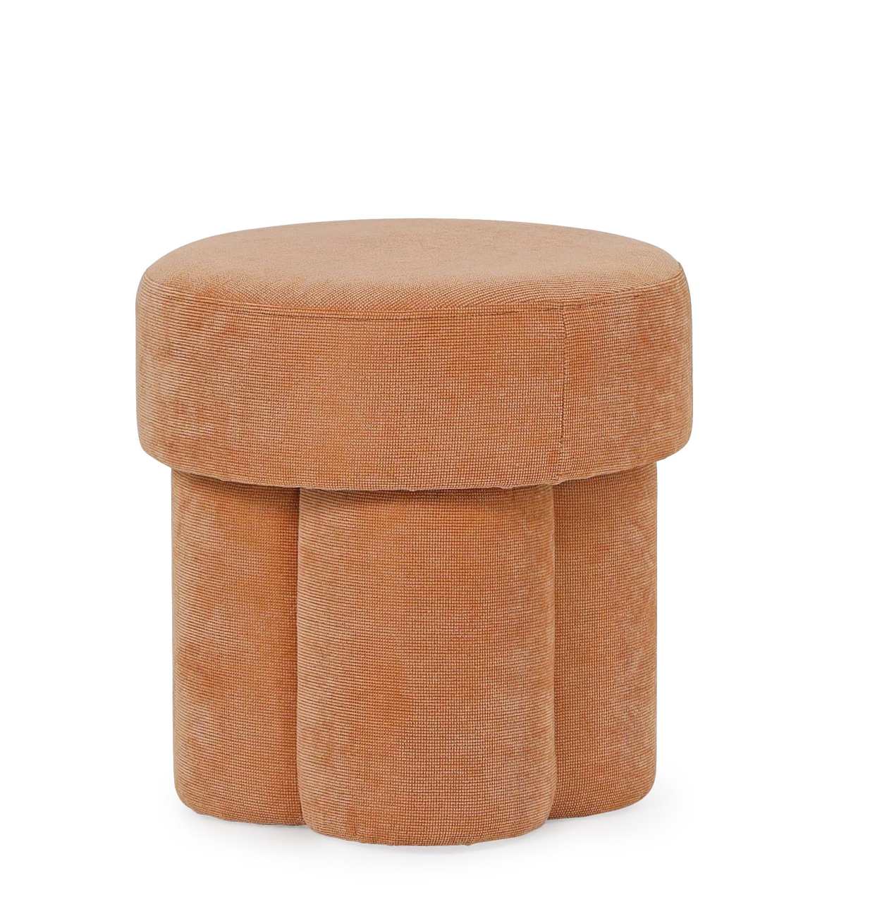 Hocker Glenda aus Stoff, Orange