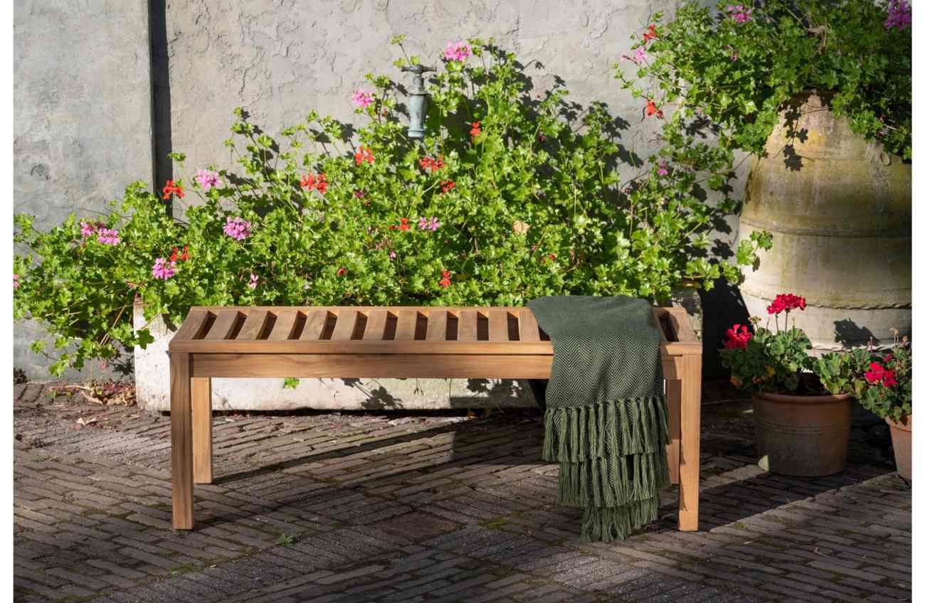 Gartenbank Comfort ohne Rückenlehne, 120 cm