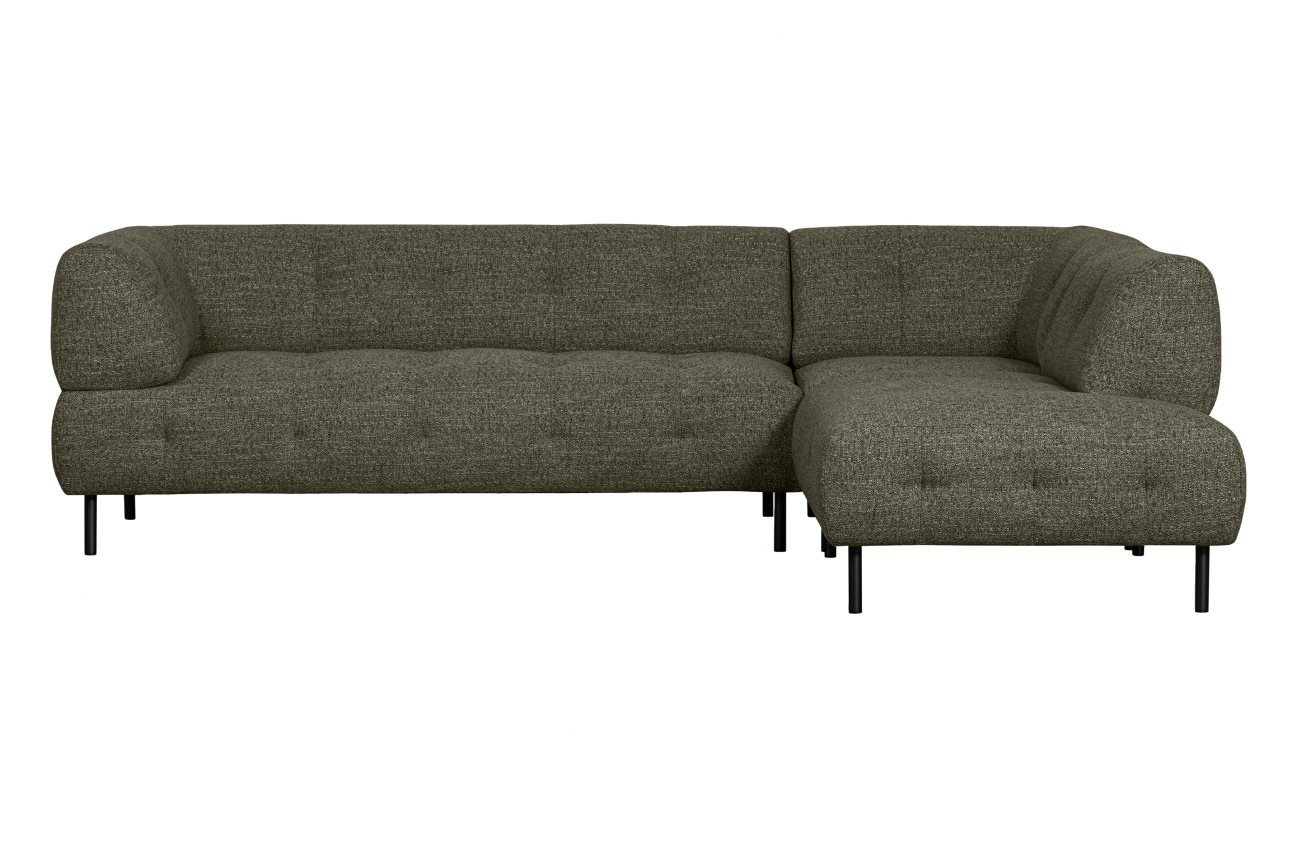 Ecksofa Lloyd aus grobmaschigen Stoff Rechts, Grün