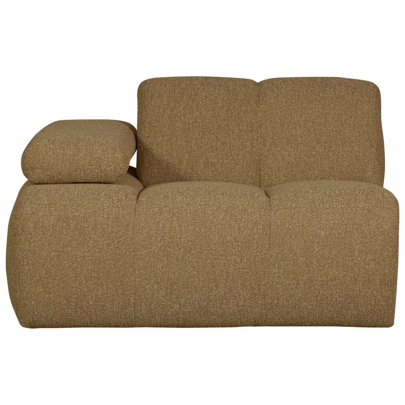 Modulsofa Mojo Boucle 1er Arm-Links, Gelb/Braun