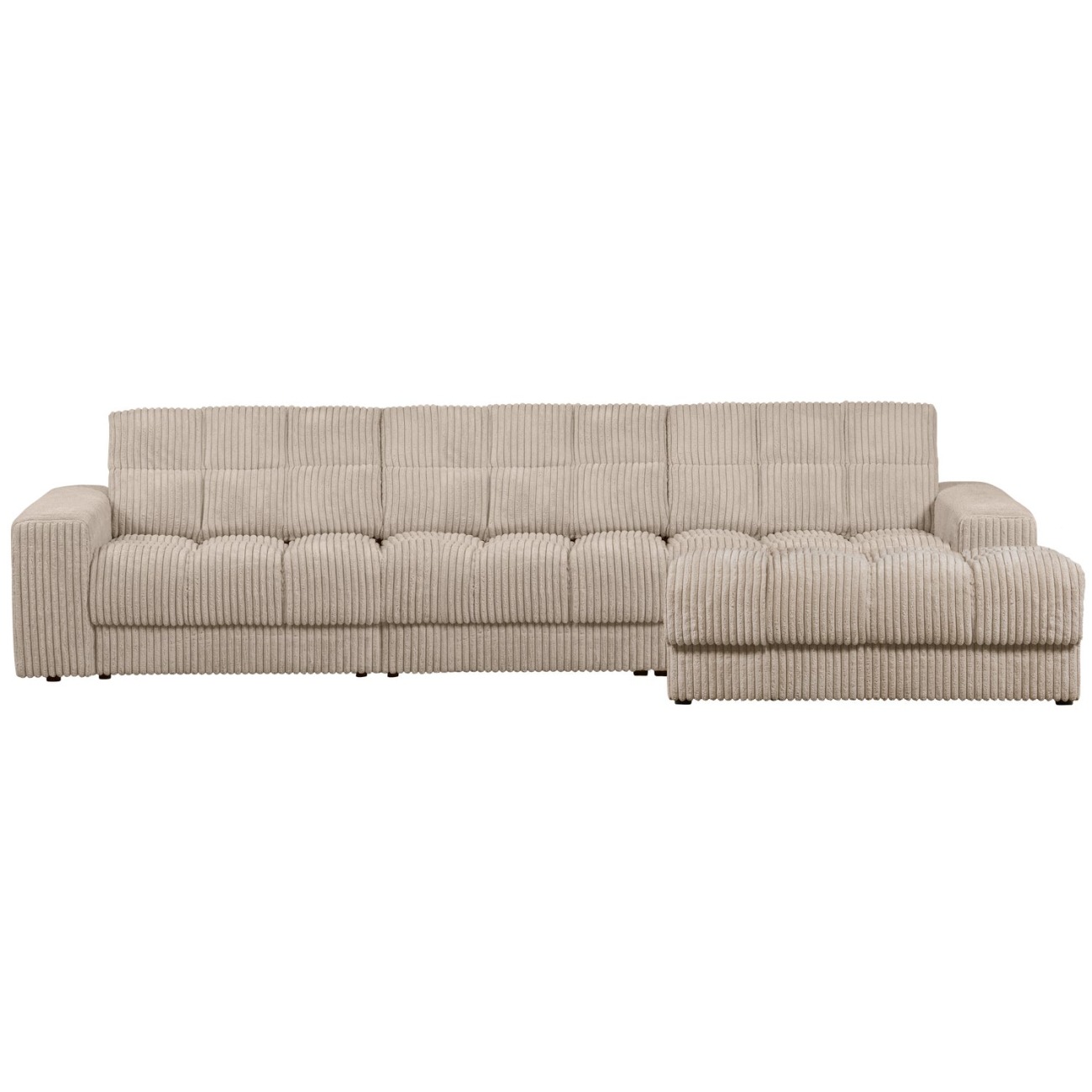 Chaiselongue Date mit Cordbezug Rechts, Travertin