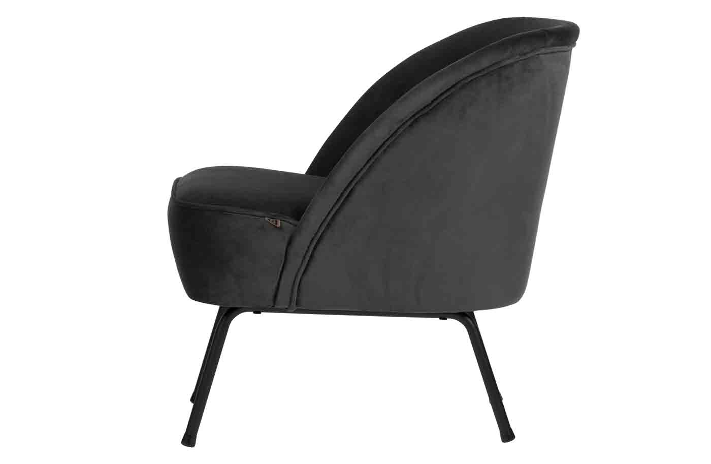 Sessel Vogue Samt, Schwarz