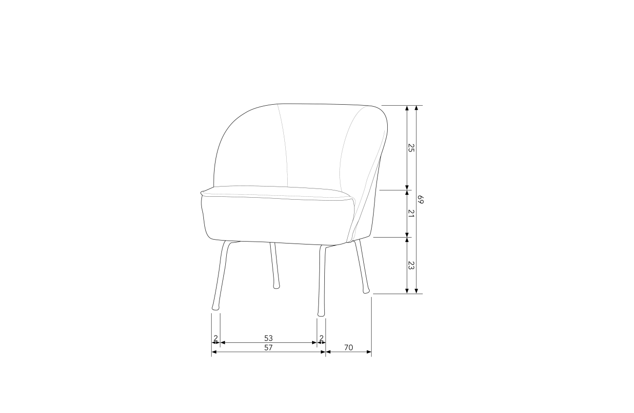 Sessel Vogue aus Struktursamt, Wheatfield