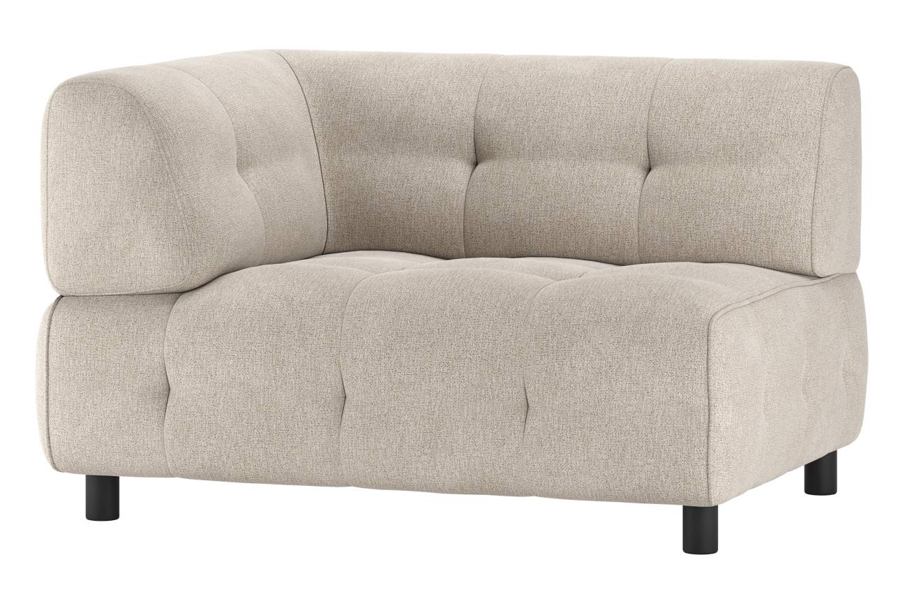 Modulsofa Louis aus Flachgewebe Links, Creme