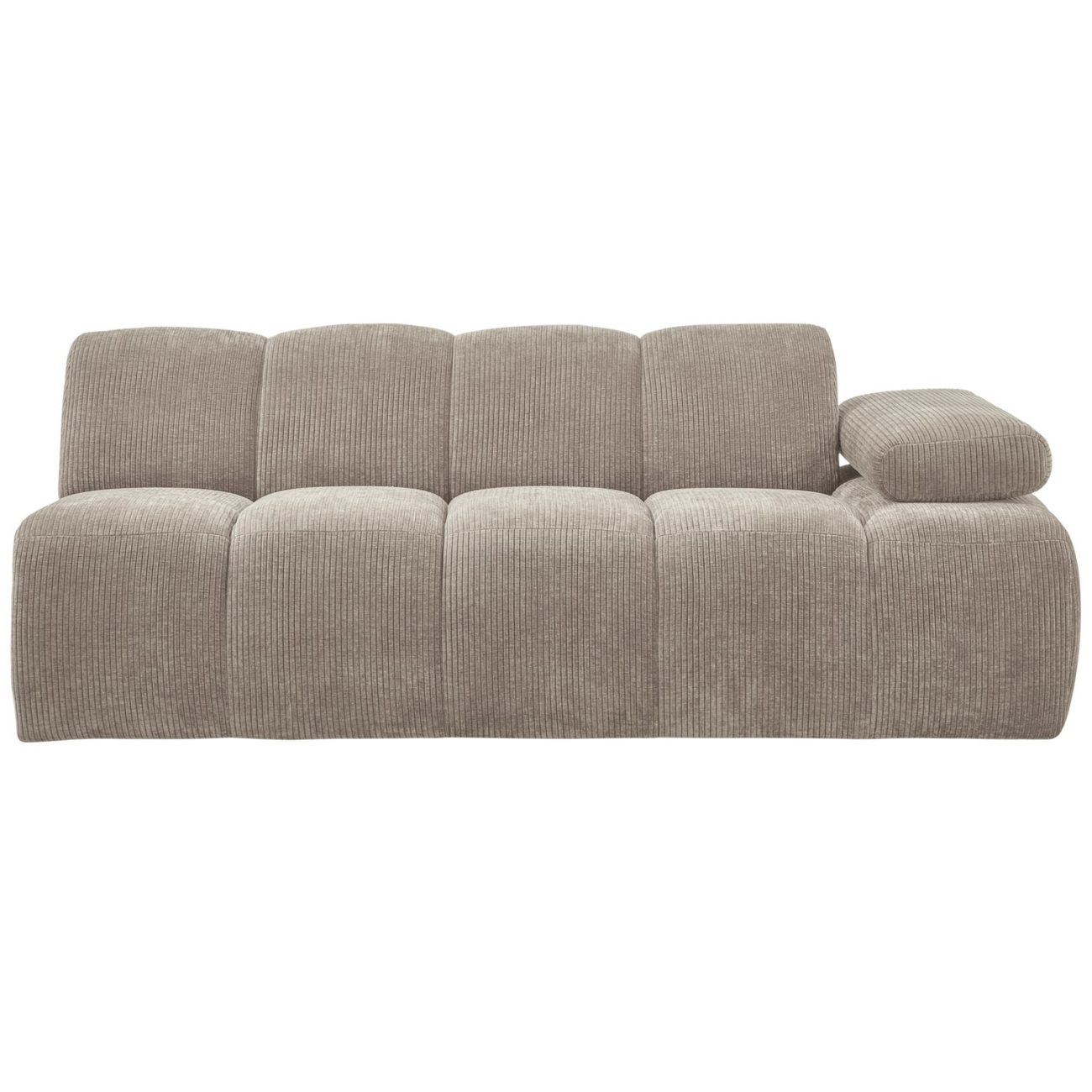 Modulsofa Mojo Flachcord 2er Arm-Rechts, Sand