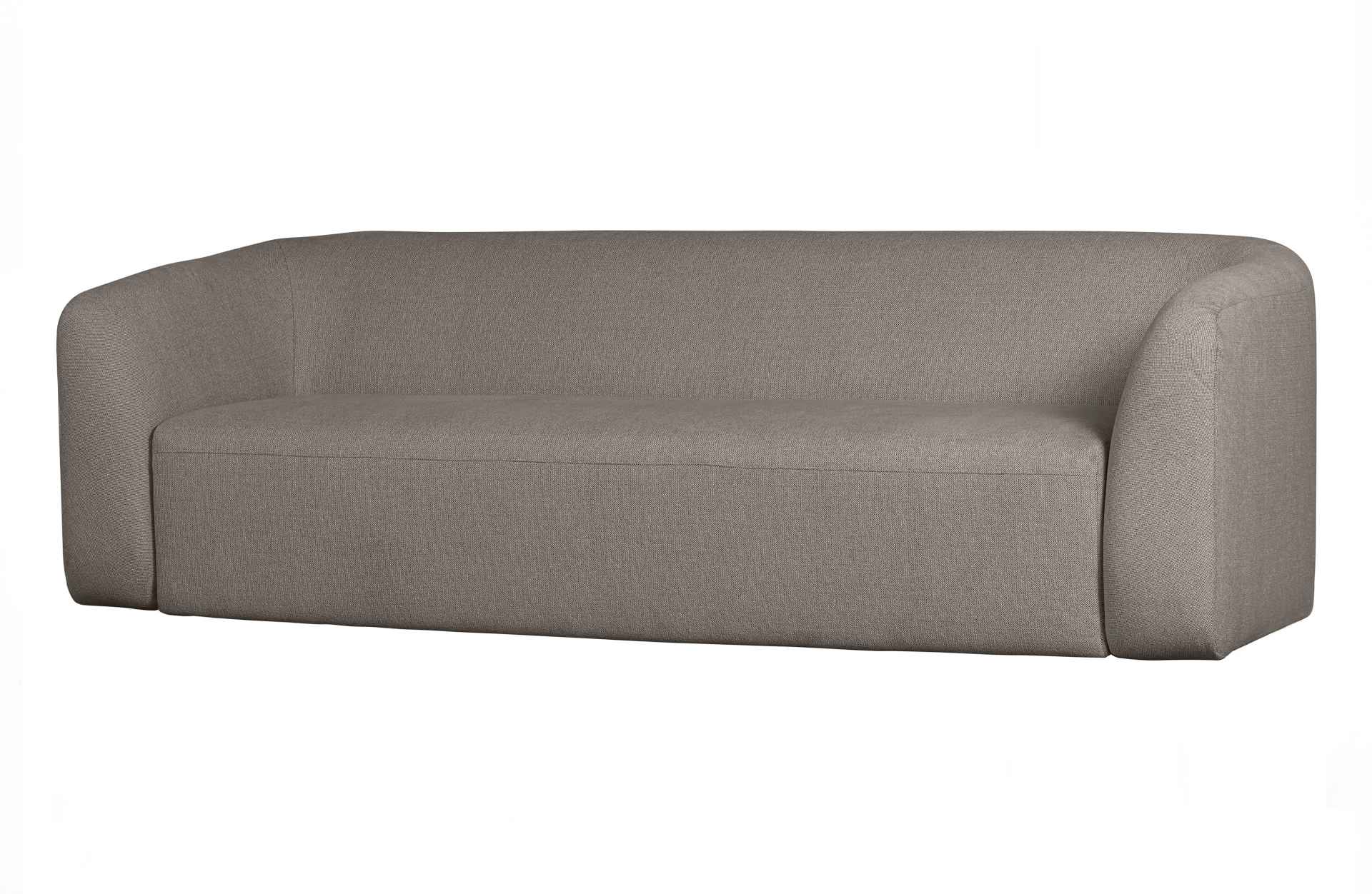 3-Sitzer Sofa Sloping aus Stoff, Grau