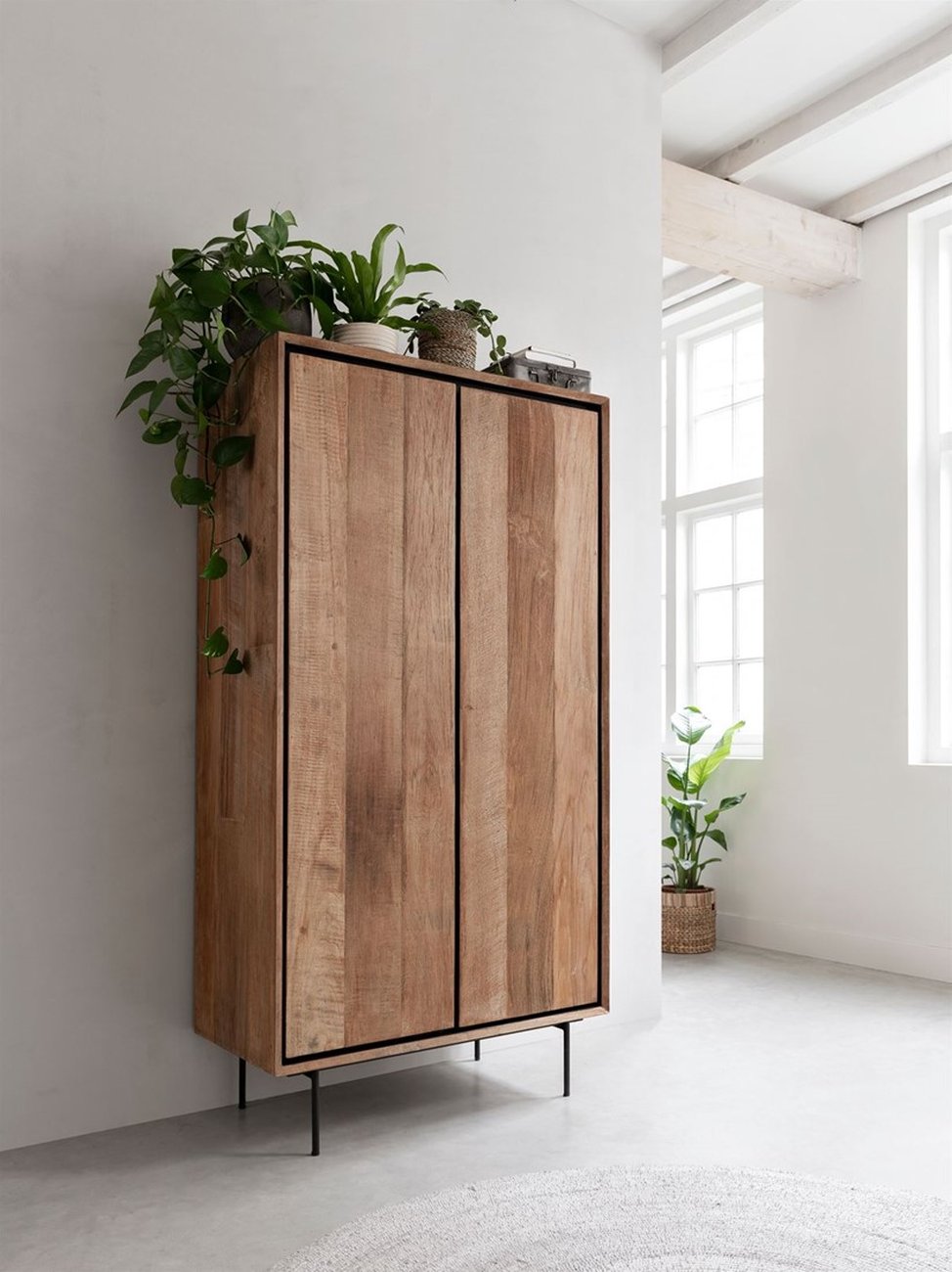 Schrank Metropole aus recyceltem Teakholz, 90 cm