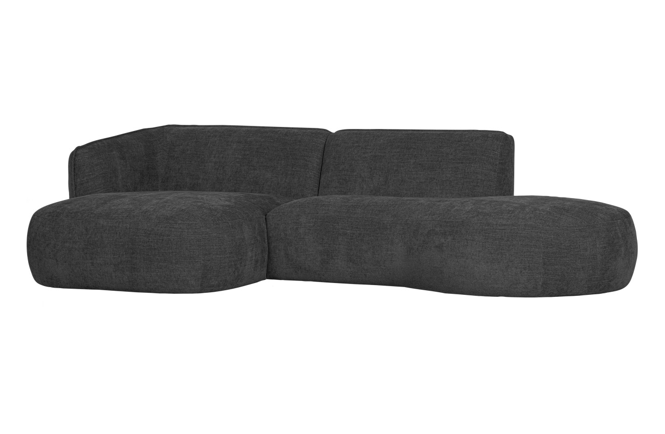 Ecksofa Polly aus Webstoff Links, Grau