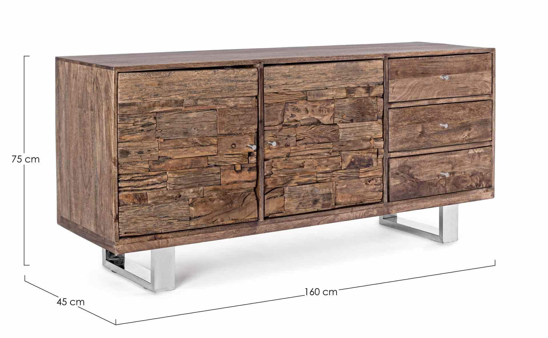 Sideboard Stanton aus recyceltem Holz, 160 cm