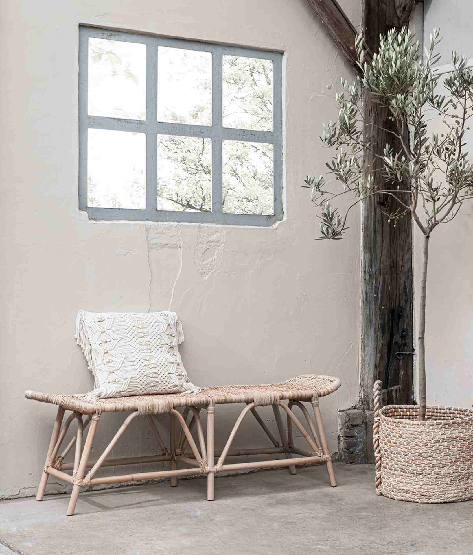 Bank San Antonio aus Rattan, 150 cm