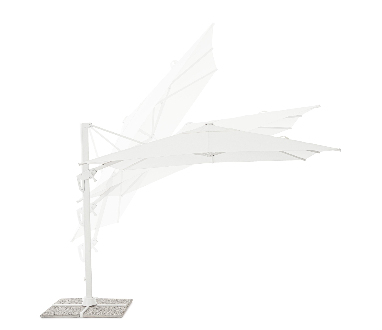 Sonnenschirm Vega aus Aluminium 3x3 m, Weiß