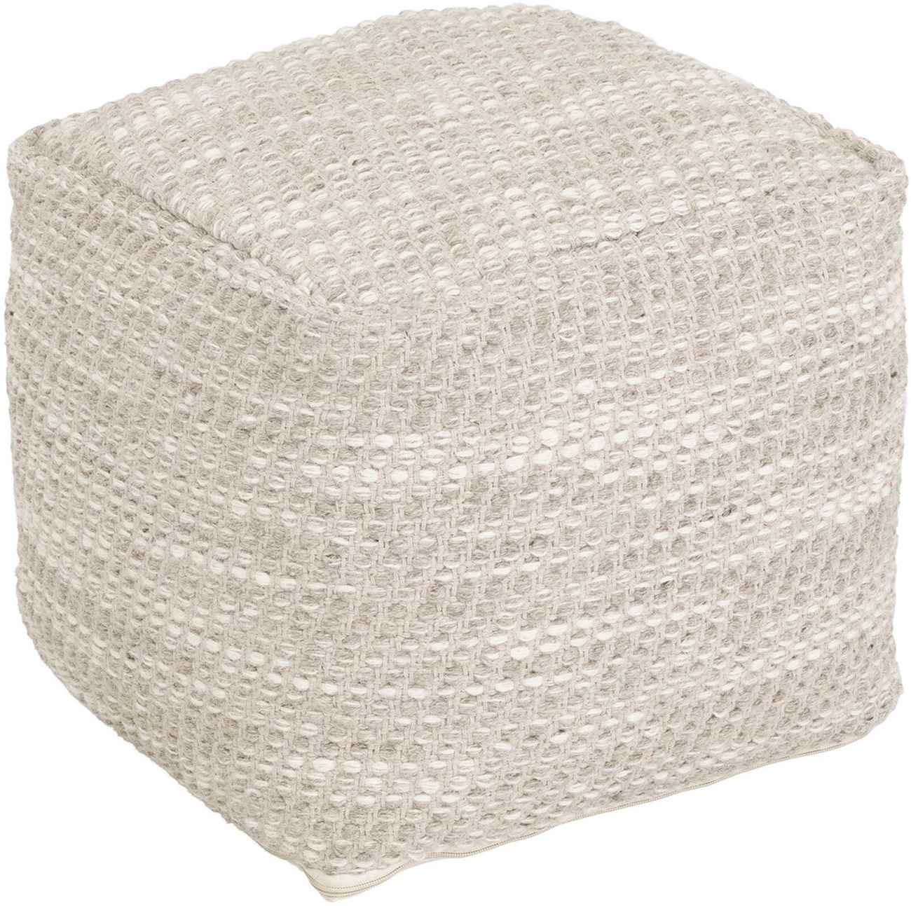 Pouf Asuri aus Stoff, Sand