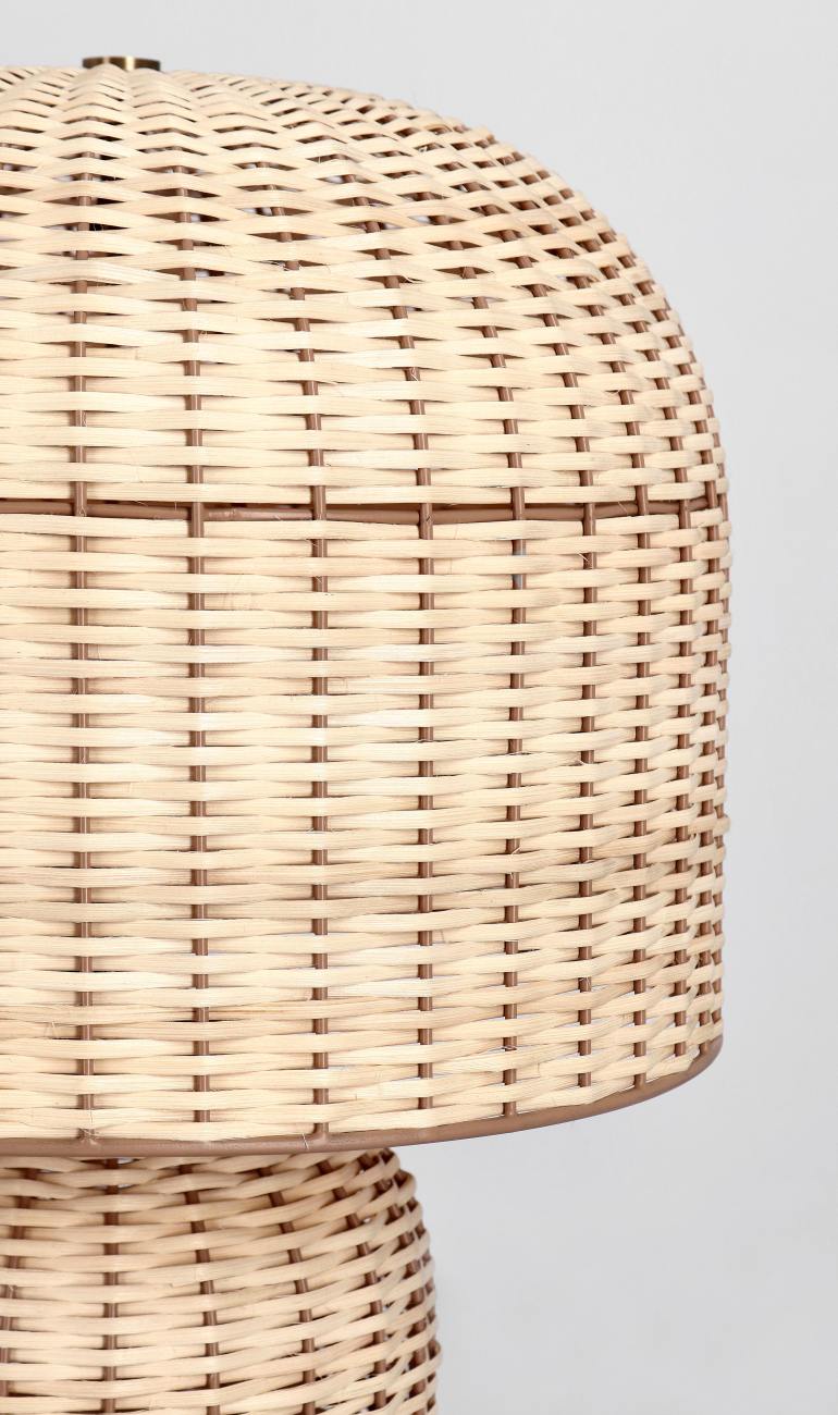 Tischleuchte Sikkim aus Rattan Ø 40 cm