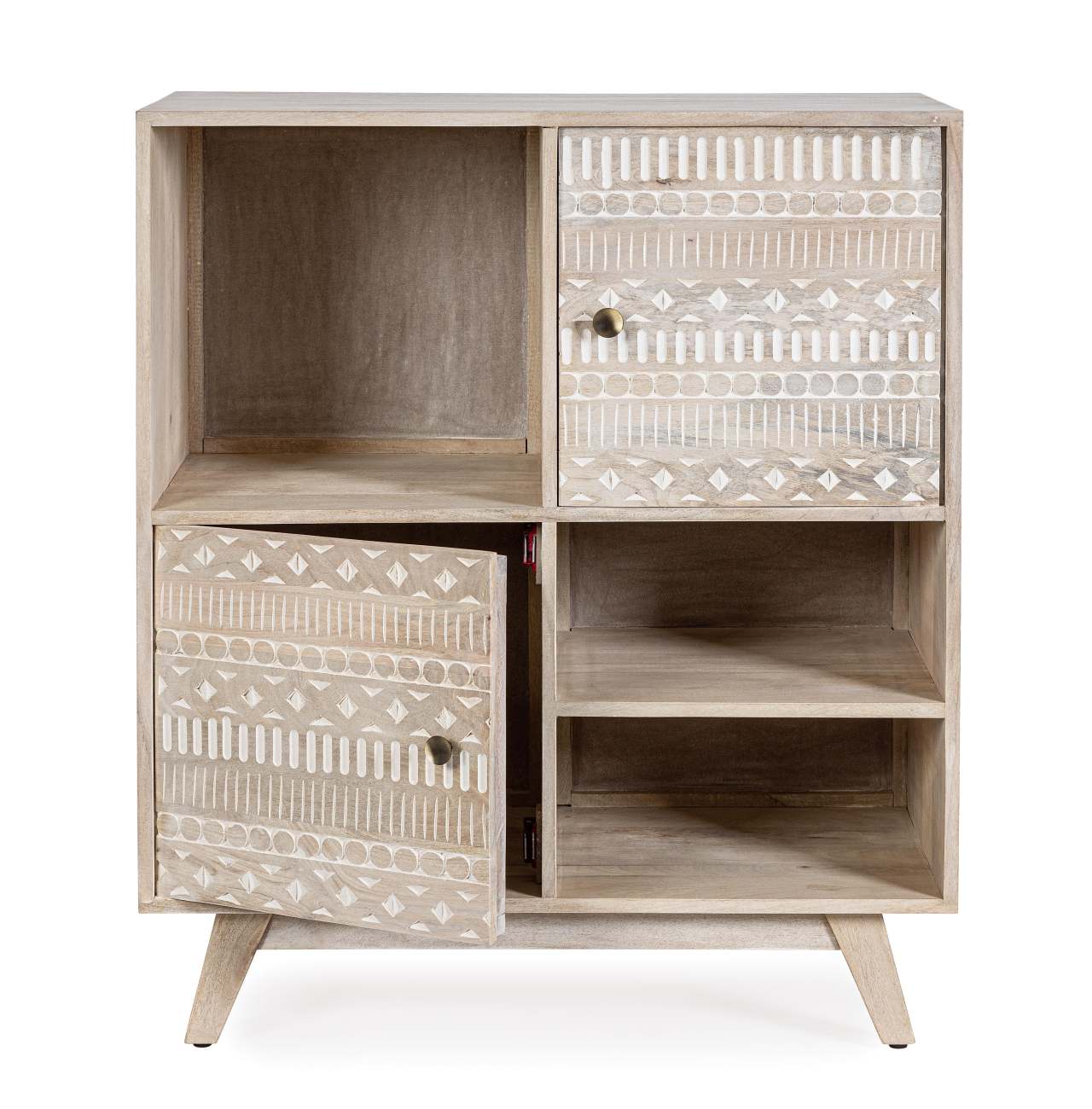 Highboard Indria aus Mangoholz, 85 cm