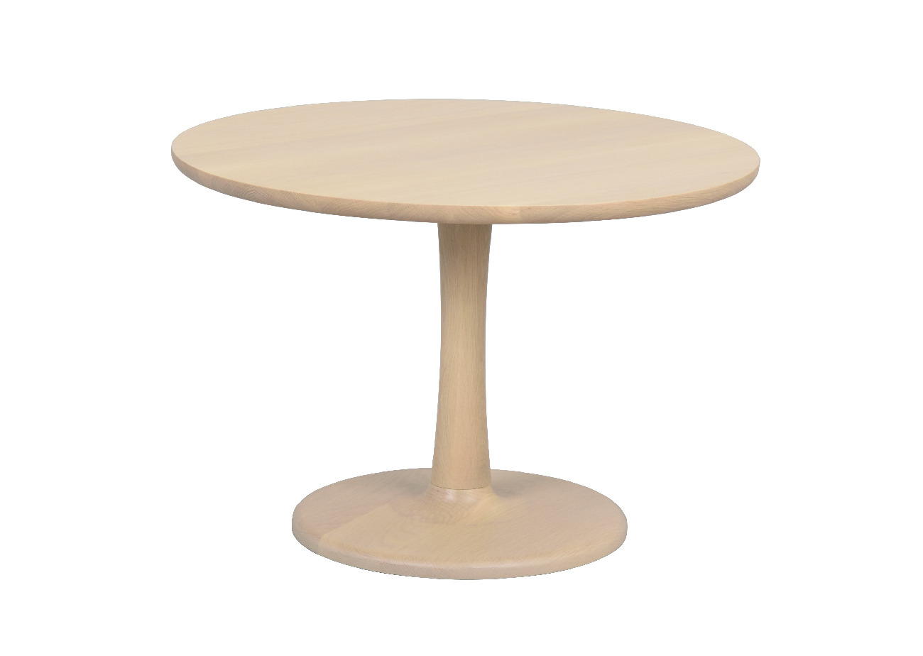 Couchtisch Hobart Rund, 60cm, Eiche Weiß