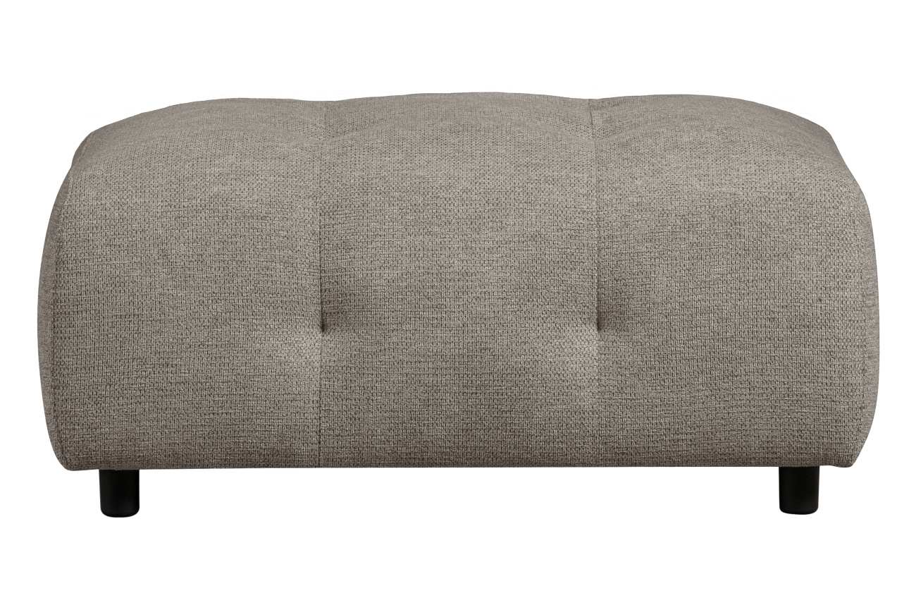 Hocker Louis aus Chenille, Grau