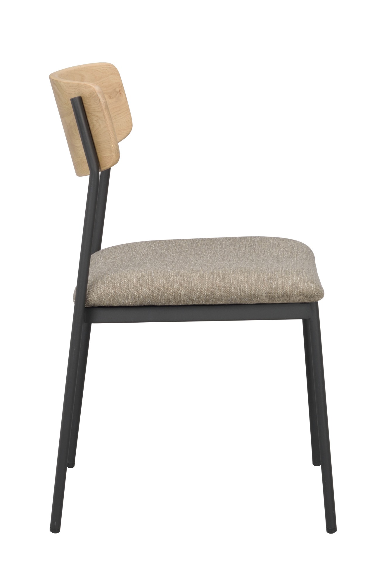 Stuhl Maymont 2er Set, Eiche / Dunkelbeige – modernes Design trifft Komfort.