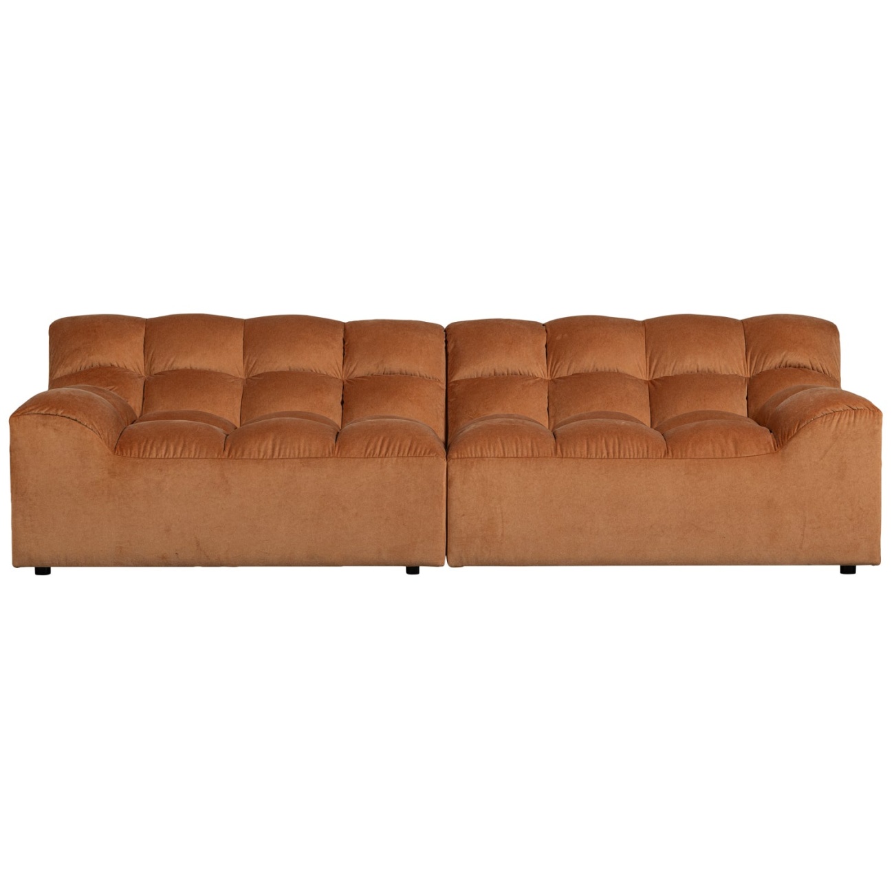 Sofa Allure aus Samt, Terra