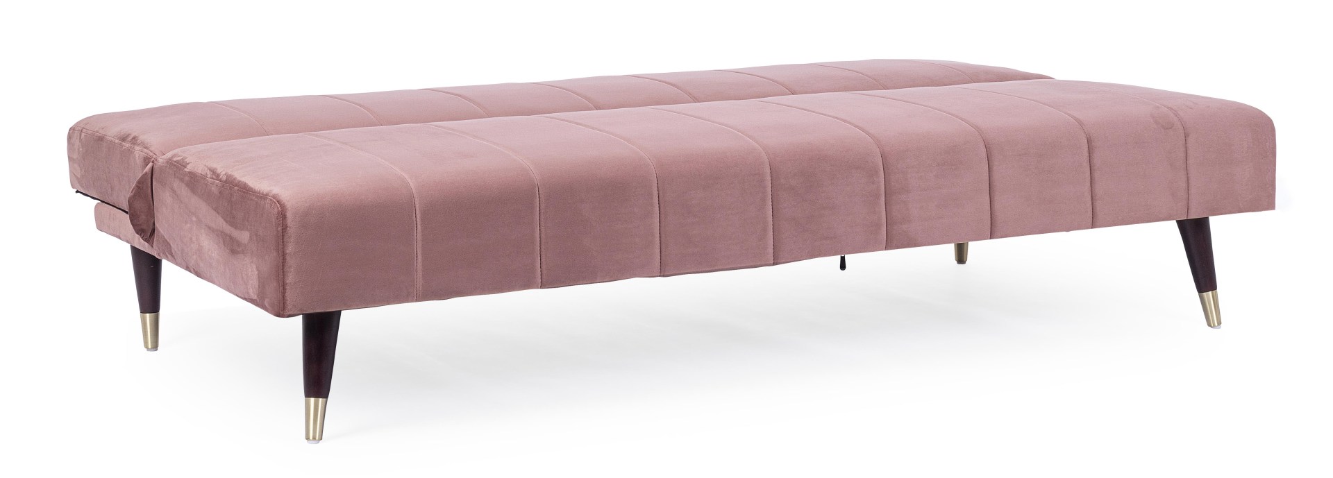 Schlafsofa Alma aus Samt, Rosa