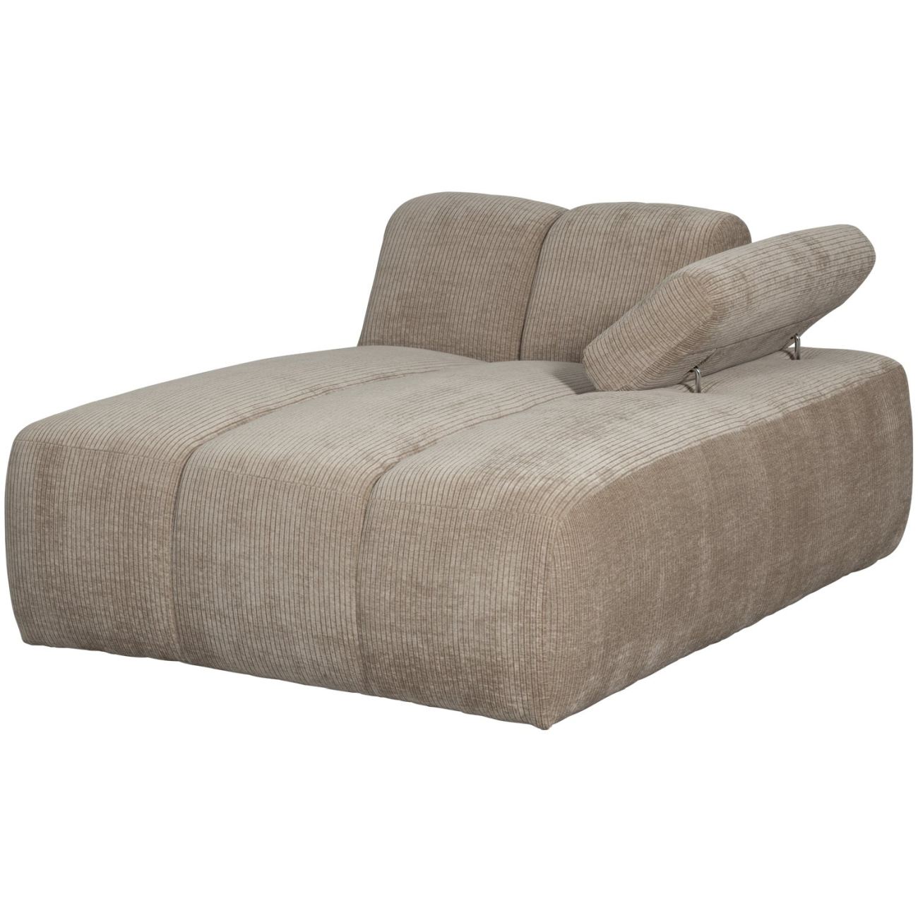 Modulsofa Mojo Flachcord Chaiselongue-Rechts, Sand