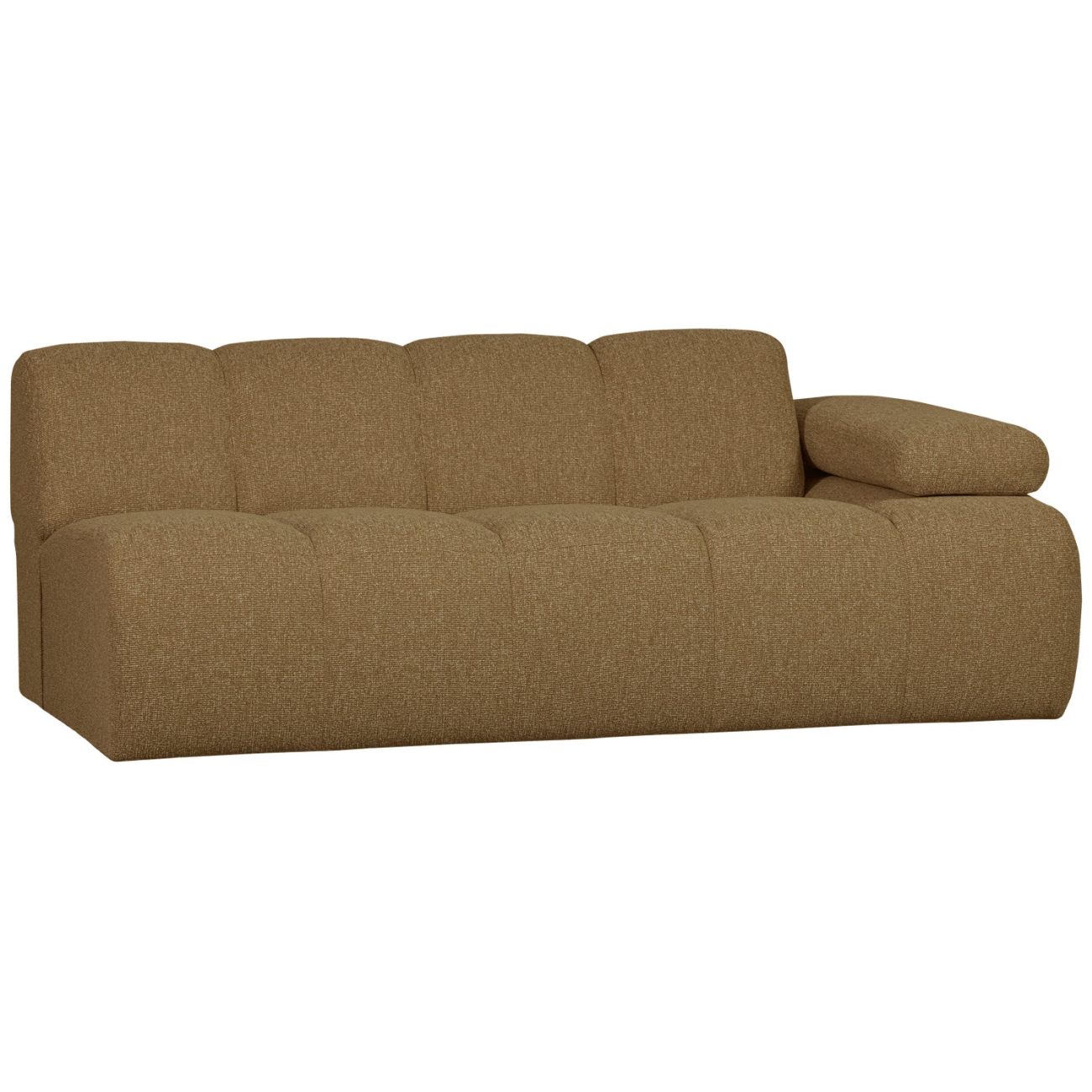 Modulsofa Mojo Boucle 2er Arm-Rechts, Gelb/Braun