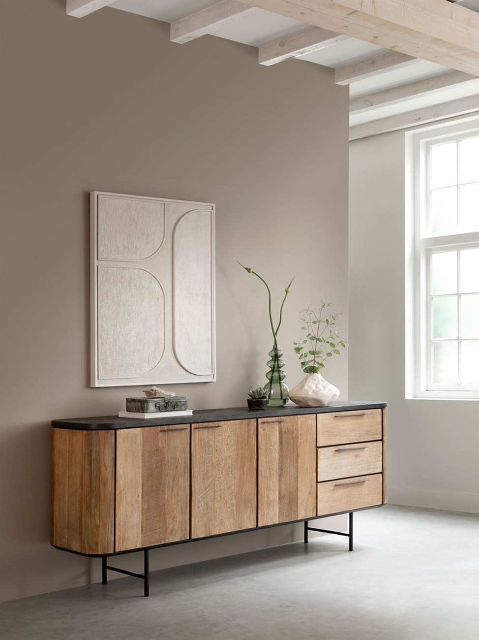 Sideboard Soho aus recyceltem Teakholz, 200 cm