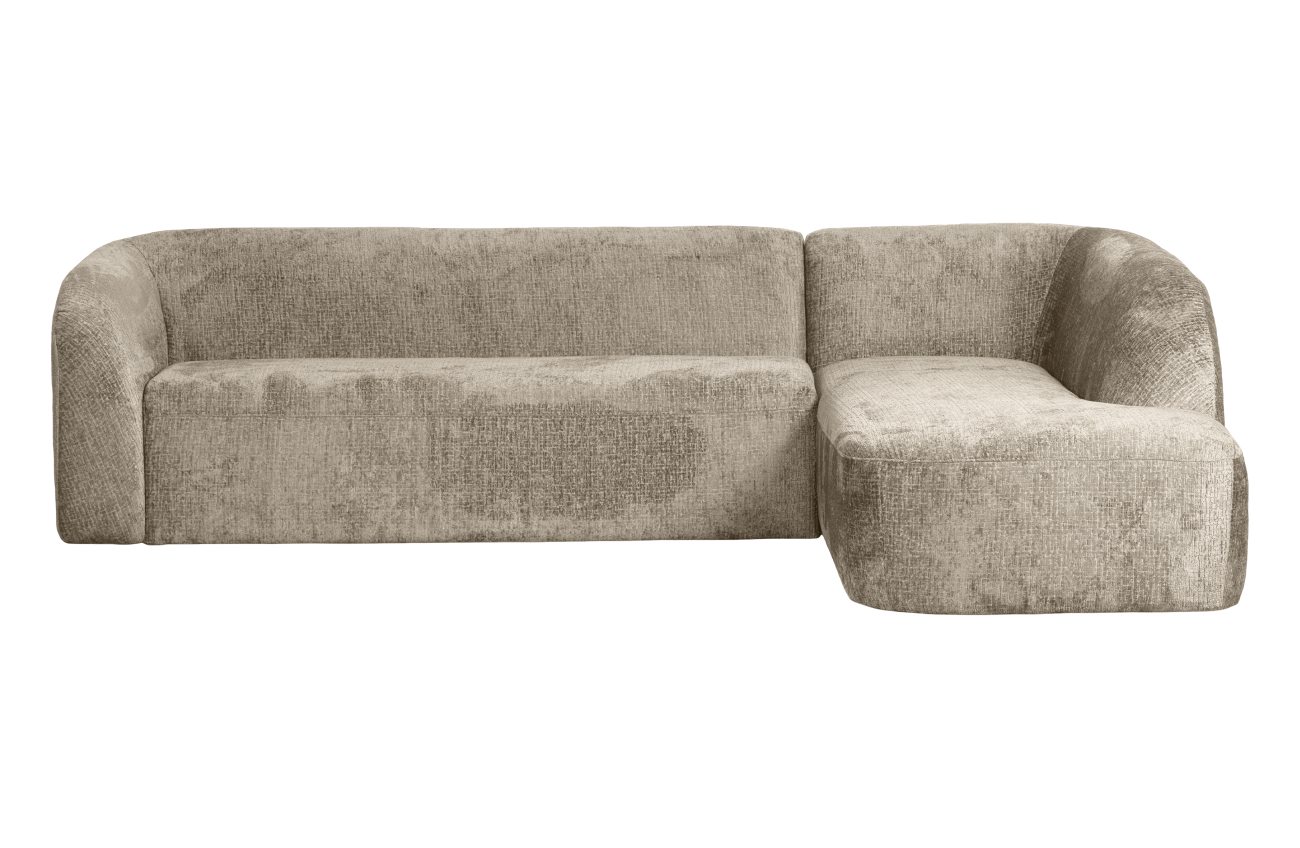 Ecksofa Sloping aus Struktursamt Rechts, Wheatfield