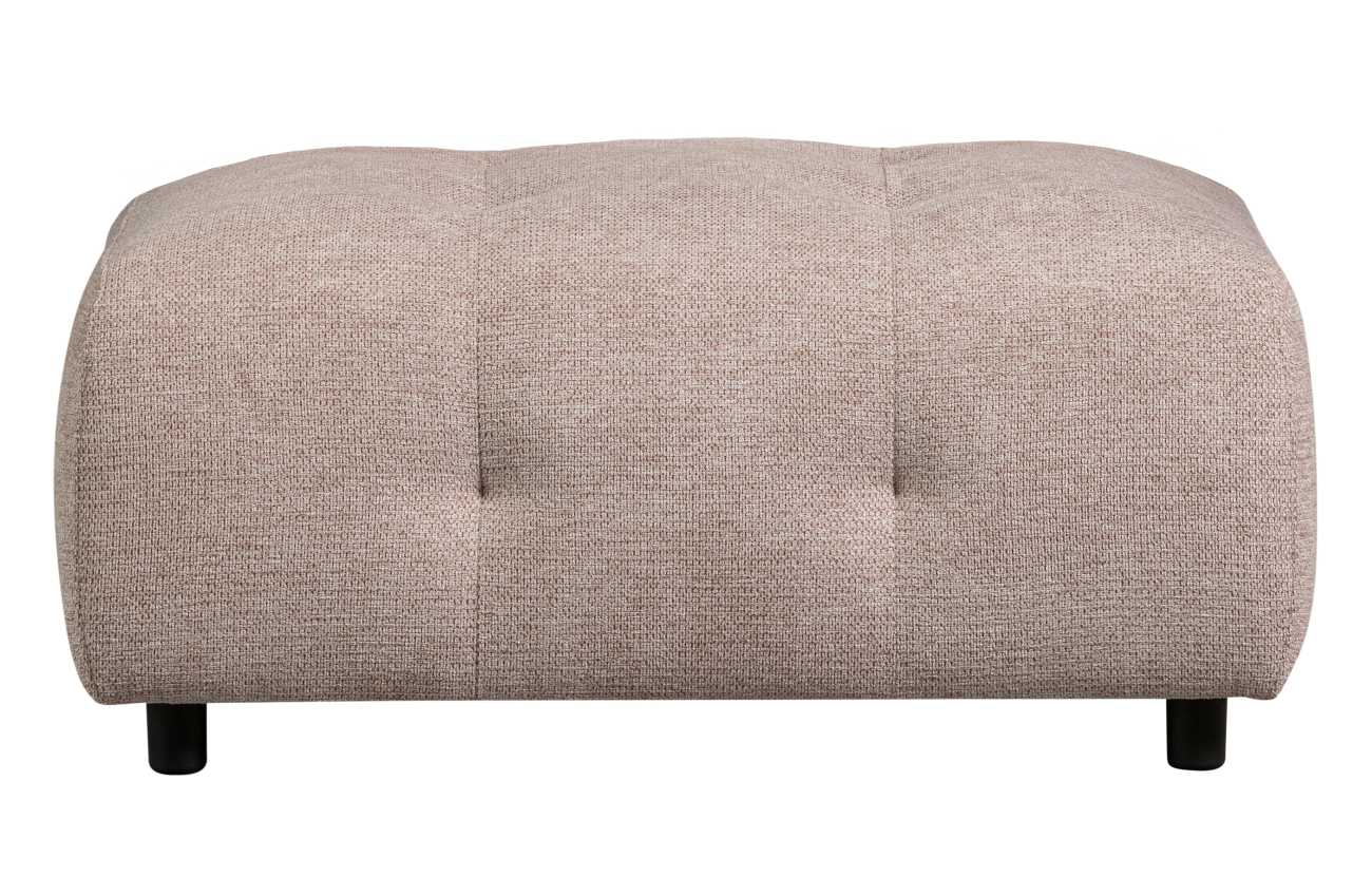 Hocker Louis aus Chenille, Rosa