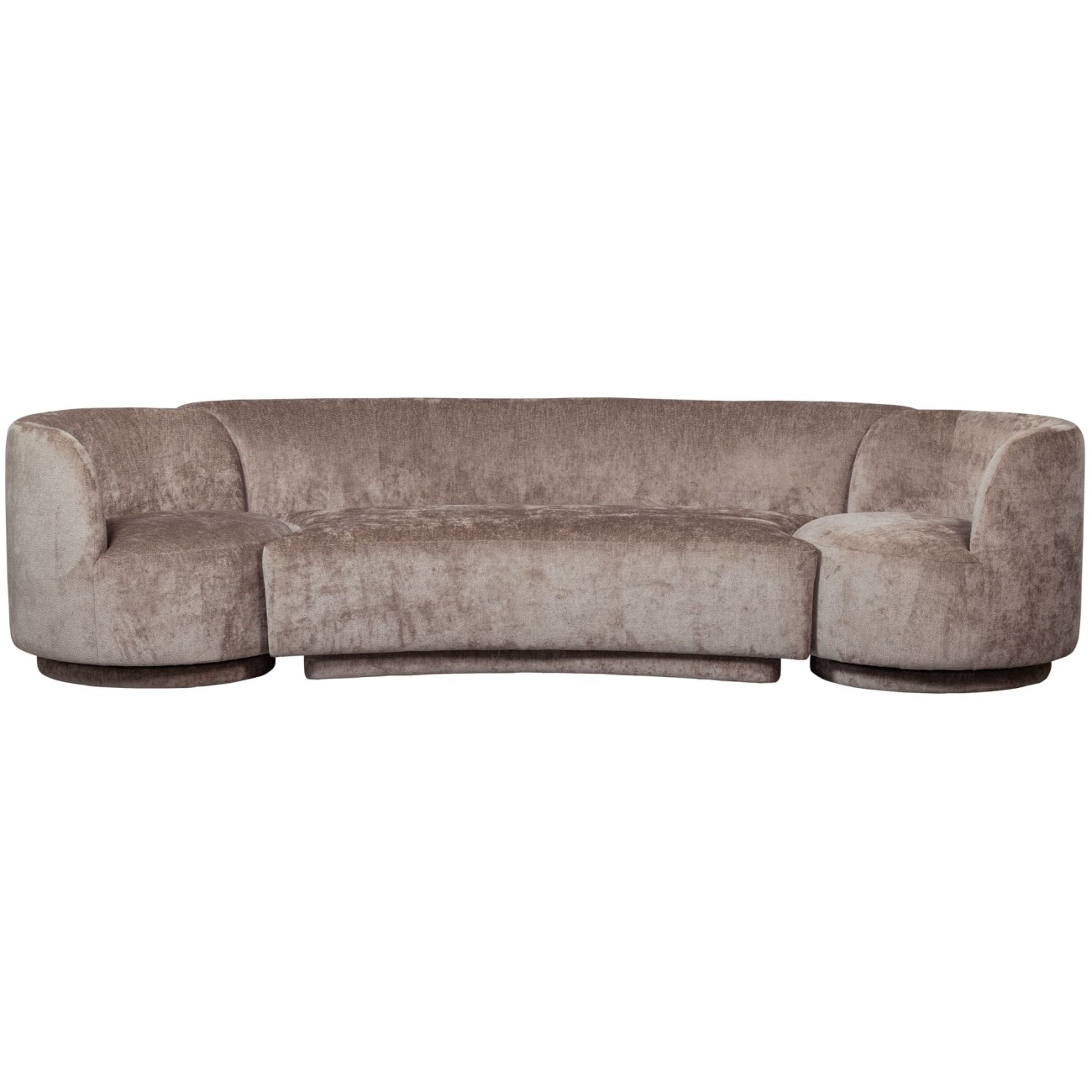 Sofa Combi-Popular: Bank+Sessel, Taupe