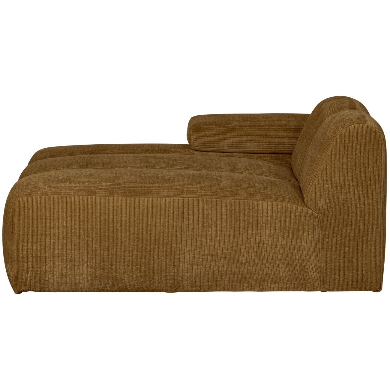 Modulsofa Mojo Flachcord Chaiselongue-Links, Honiggelb