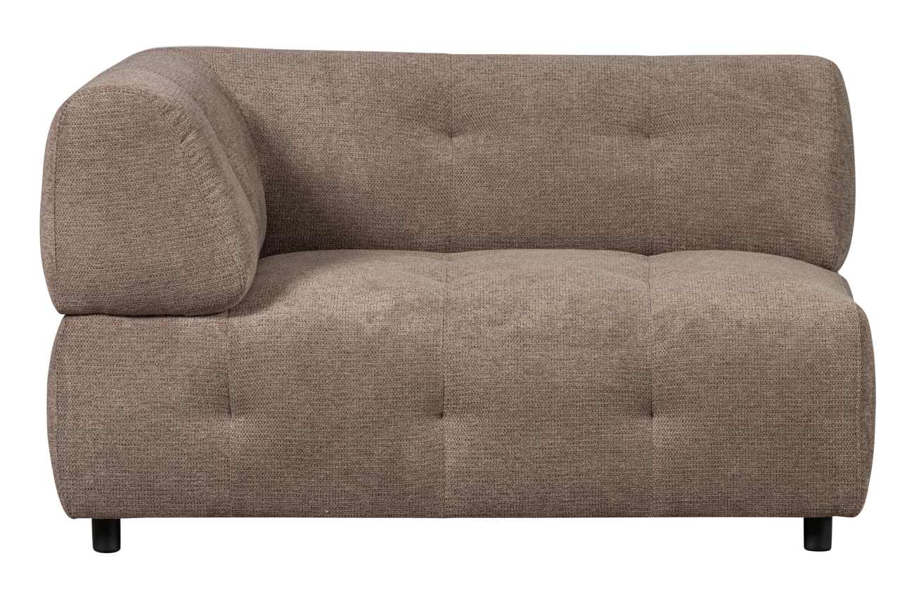 Modulsofa Louis aus Chenille Links, Braun