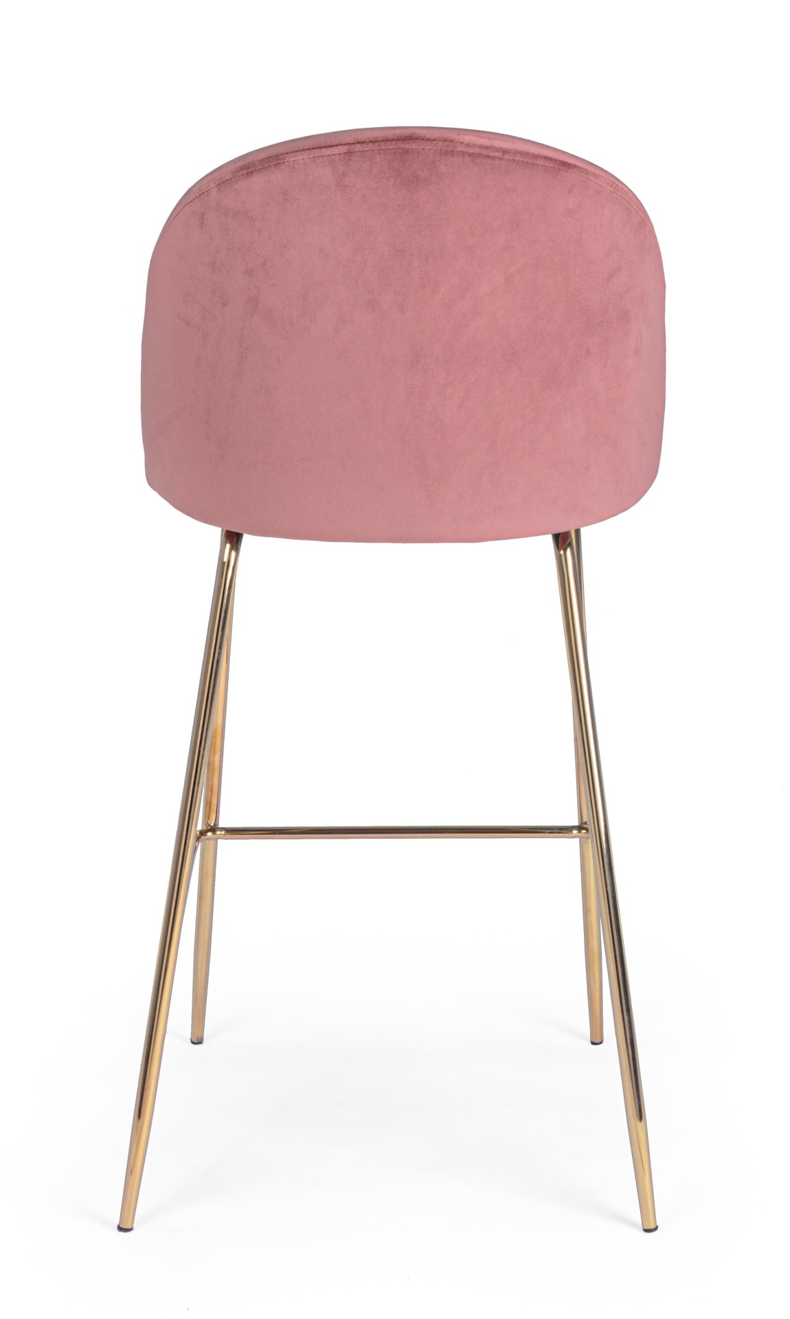 Barhocker Carry aus Samt, Rosa