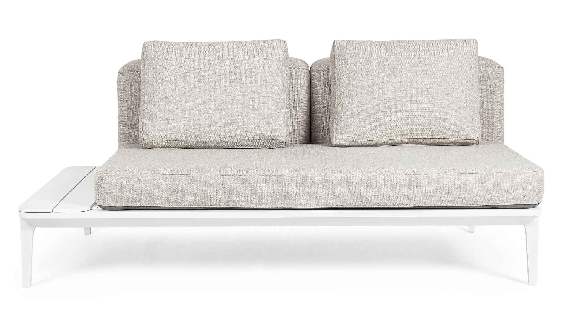 Sofa Matrix aus Aluminium, Weiß