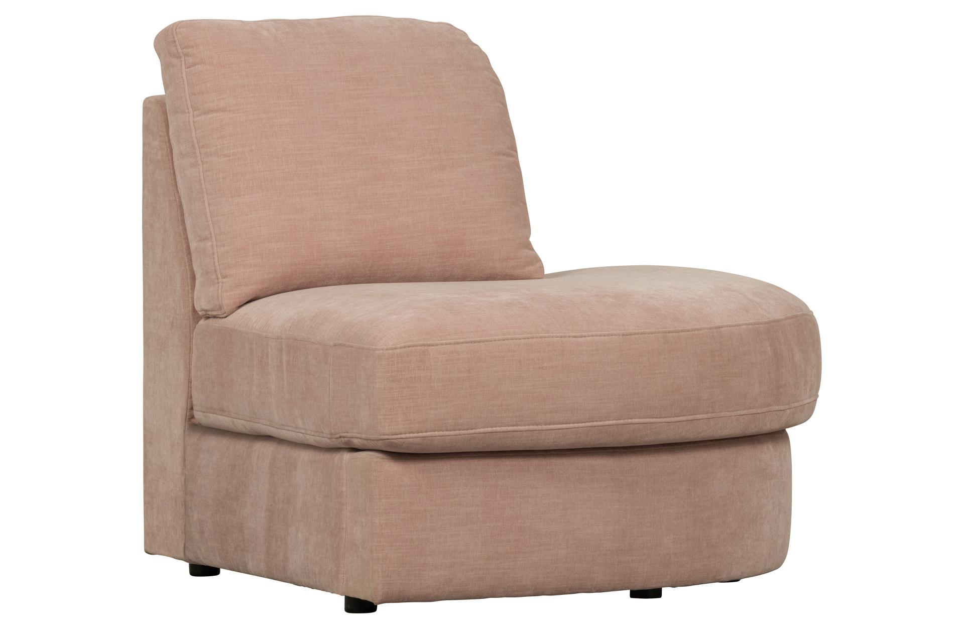 Modulsofa Family 1-Seat Eck-Element Rund Rechts, Rosa