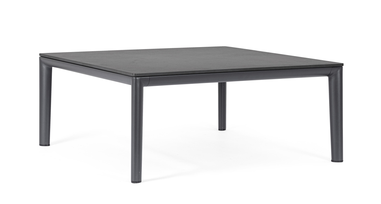 Gartencouchtisch Gerald aus Aluminium 90x90 cm, Anthrazit