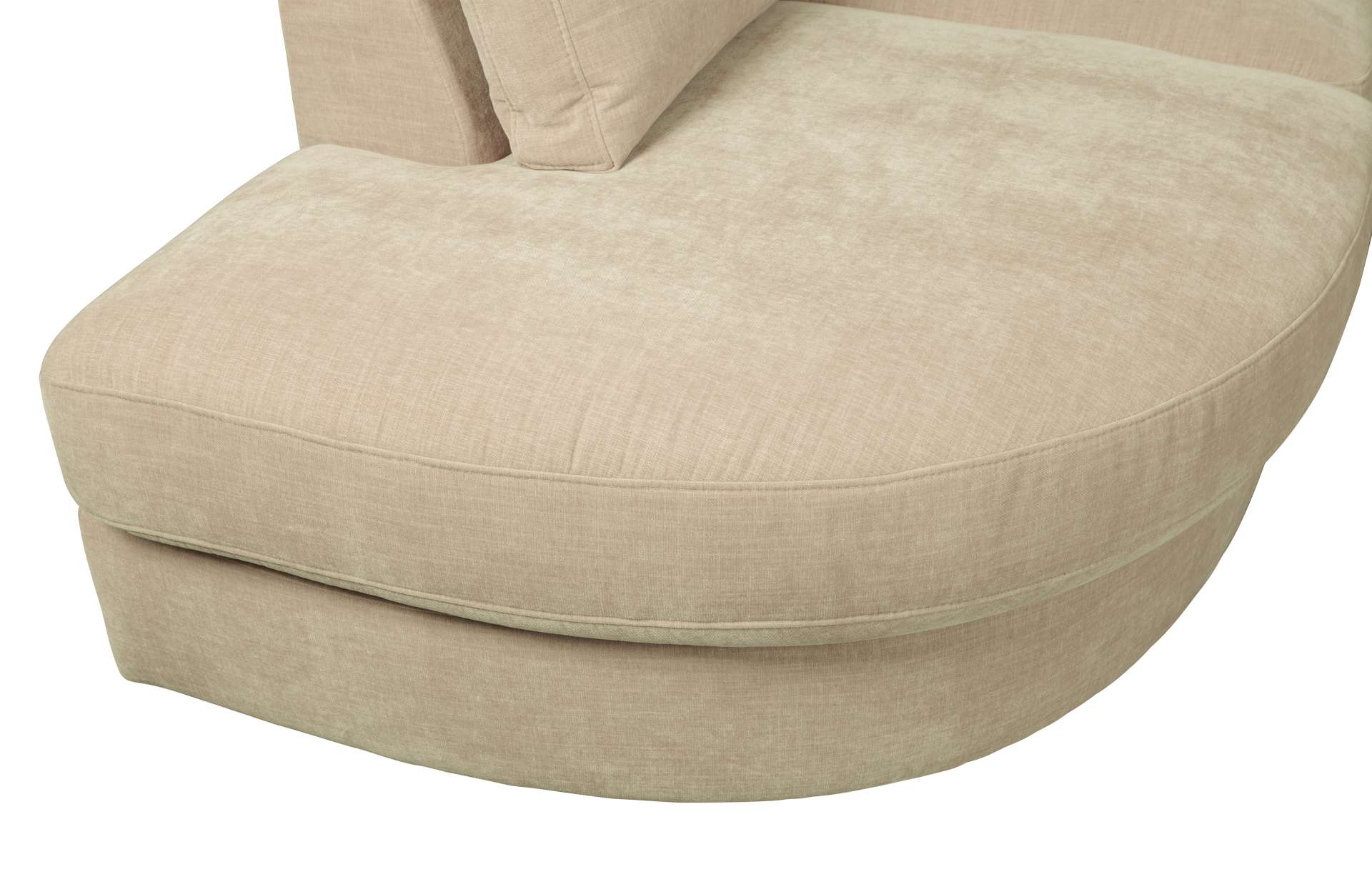 Modulsofa Family 1-Seat Eck-Element Rund Links, Sand