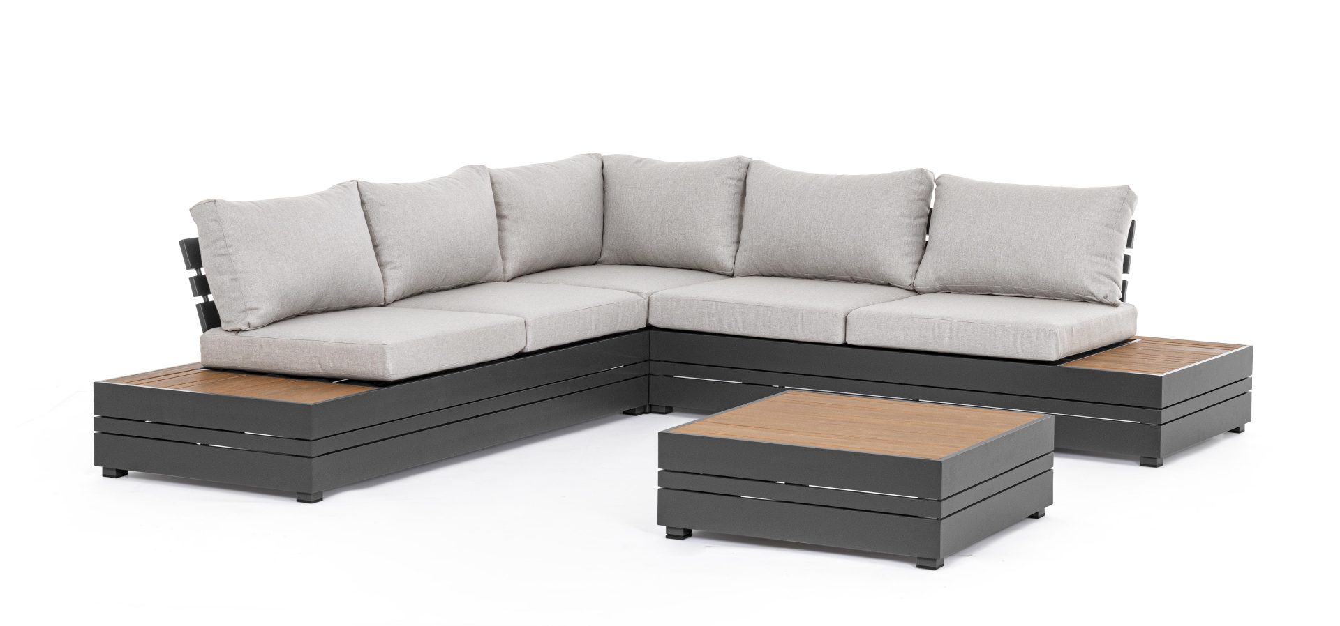 Gartensofa Osten aus Aluminium, Anthrazit