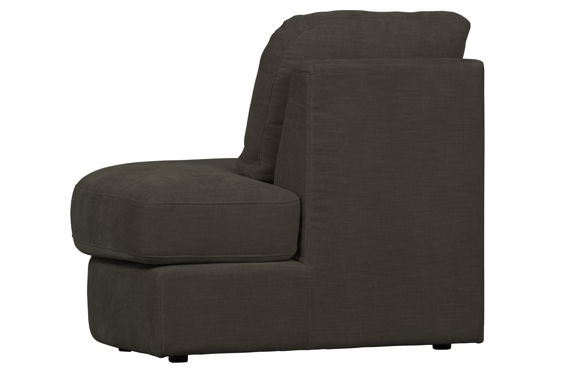 Modulsofa Family 1-Seat Eck-Element Rund Rechts, Anthrazit