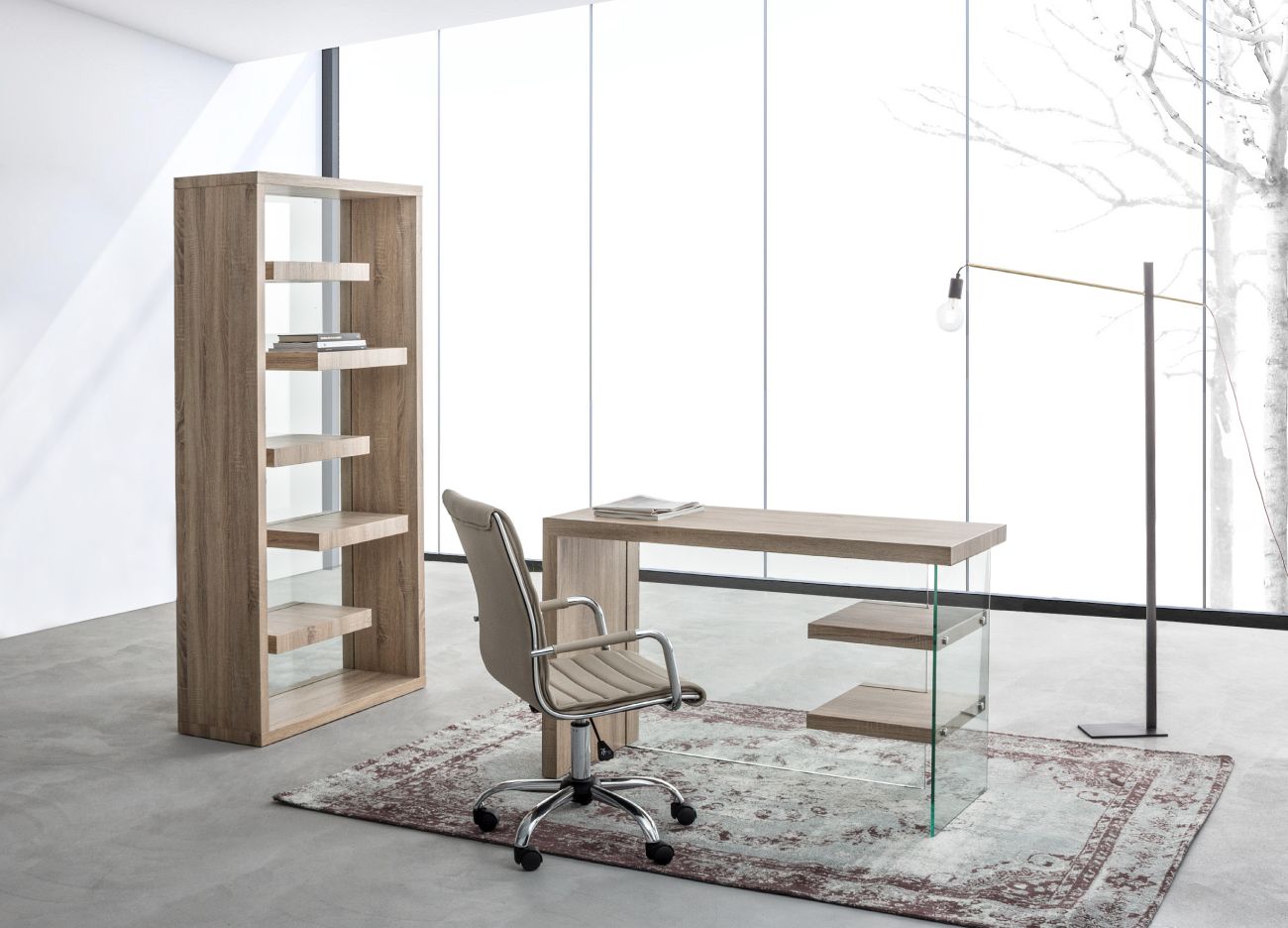 Bürostuhl Perth aus Kunstleder, Taupe
