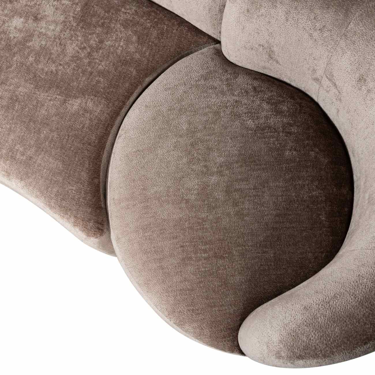 Sofa Combi-Popular: Bank+Sessel, Taupe