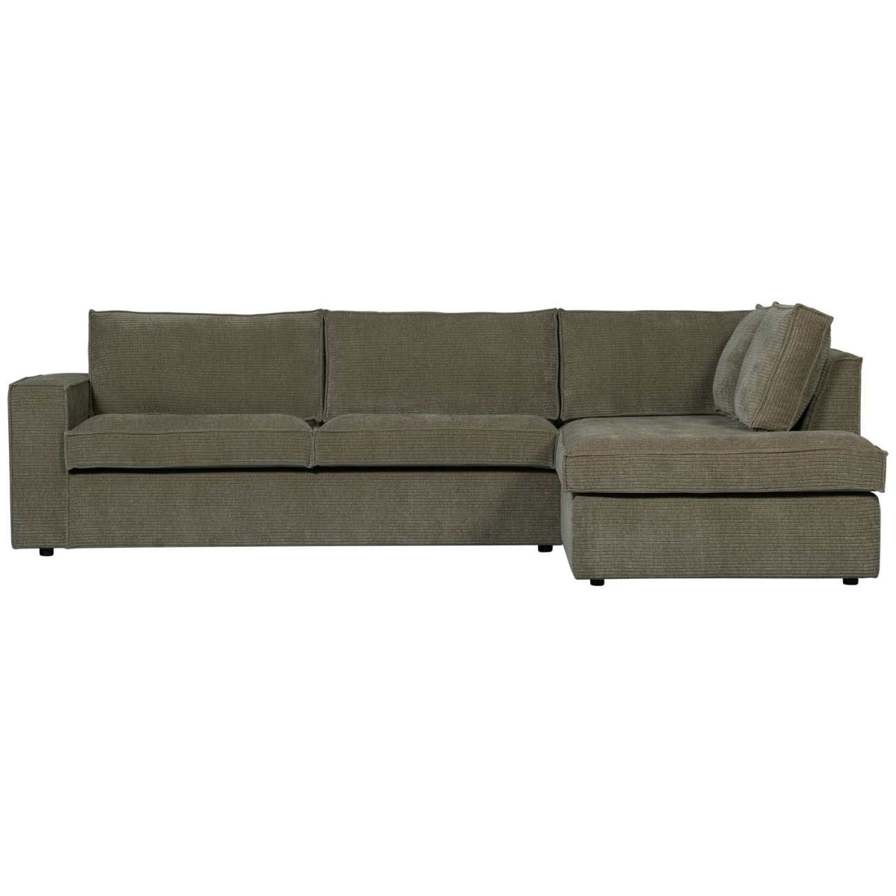 Ecksofa Hajo mit Cordbezug Rechts, Forest