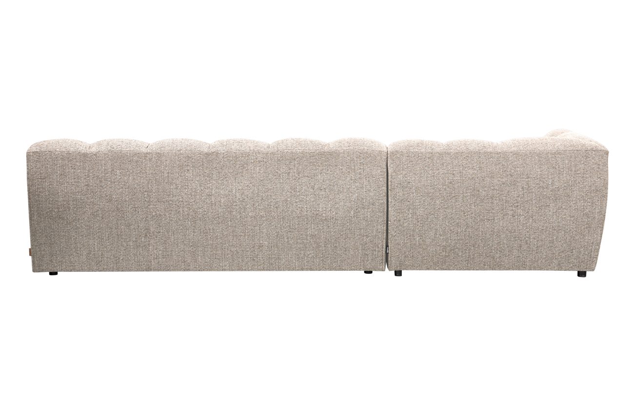 Chaiselongue Allure aus Melange-Stoff Links, Natur