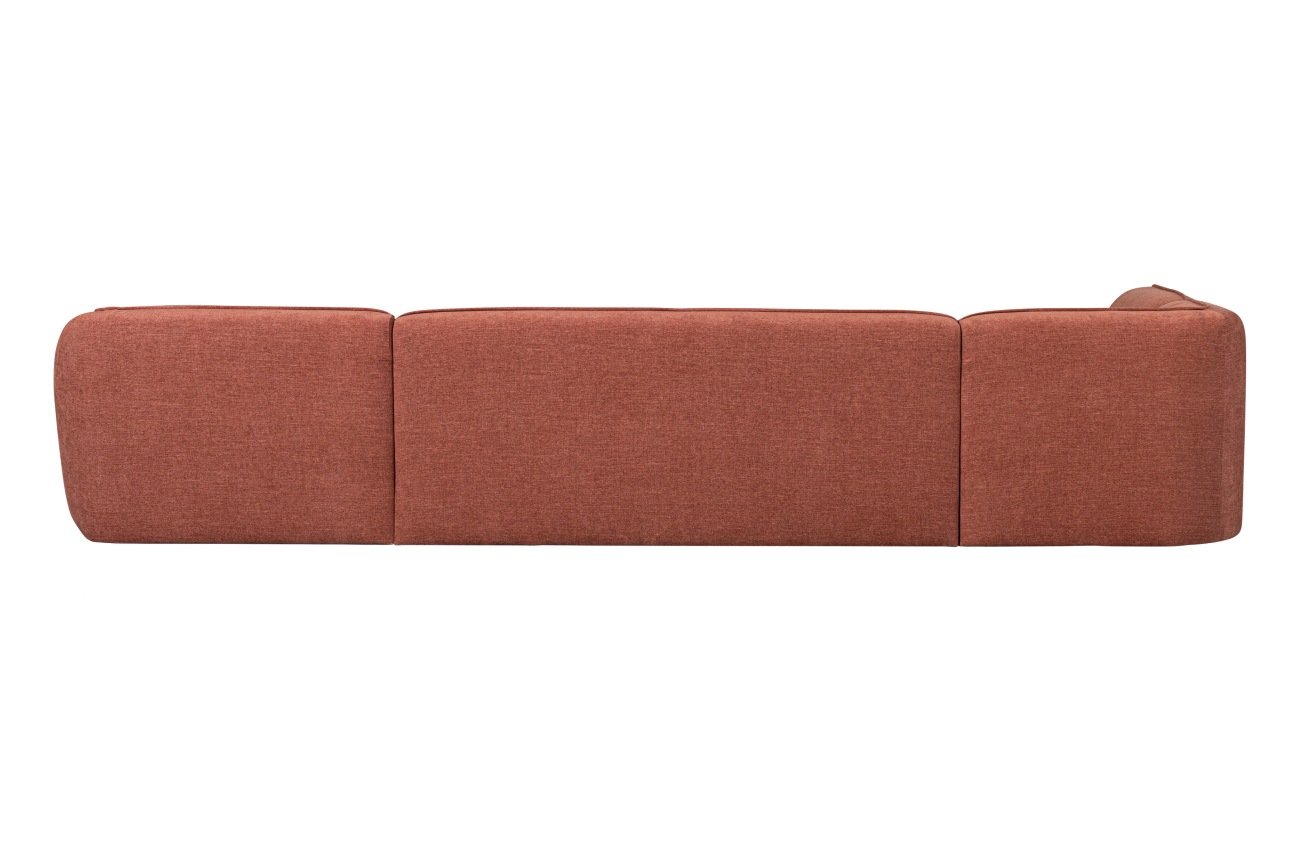 Sofa Polly U-Form aus Webstoff Links, Rosa