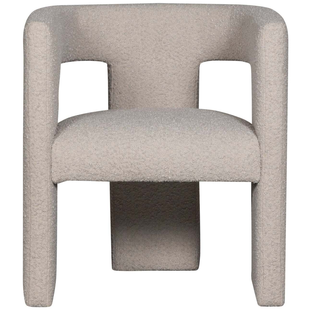 Sessel Tiwa aus Boucle-Stoff, Beige