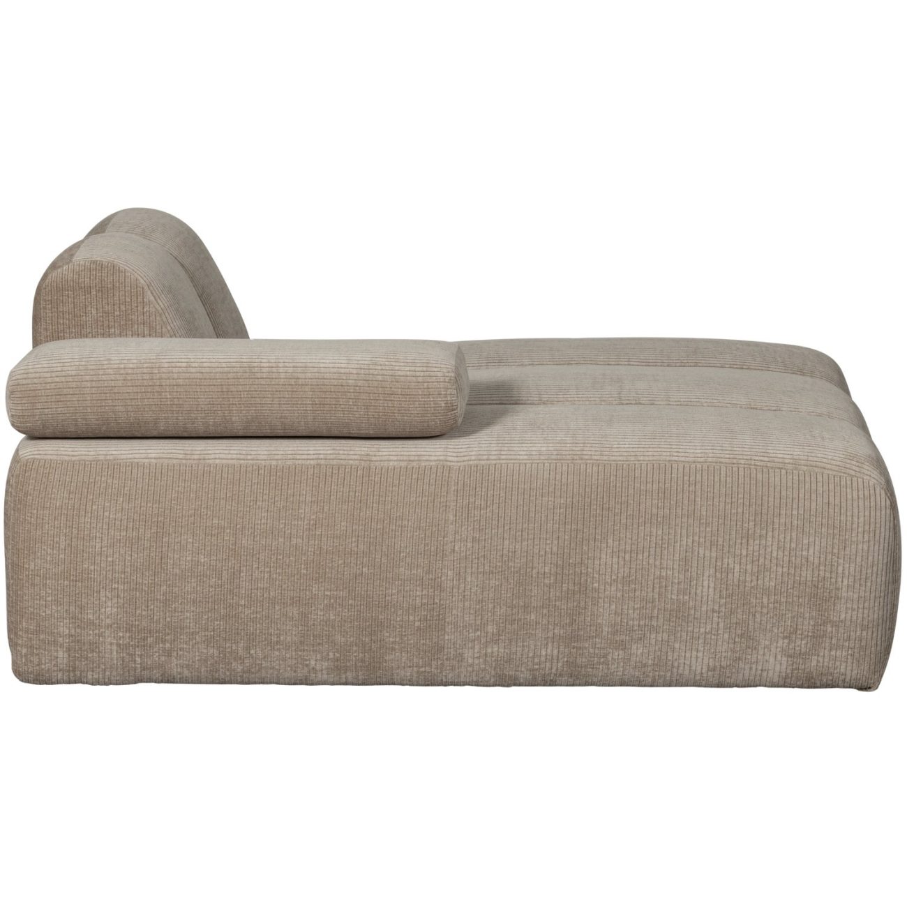 Modulsofa Mojo Flachcord Chaiselongue-Links, Sand