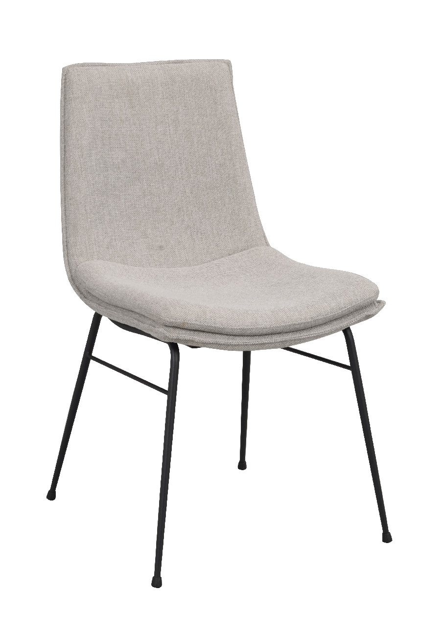 Stuhl Lowell 2er Set, Stoff Grau