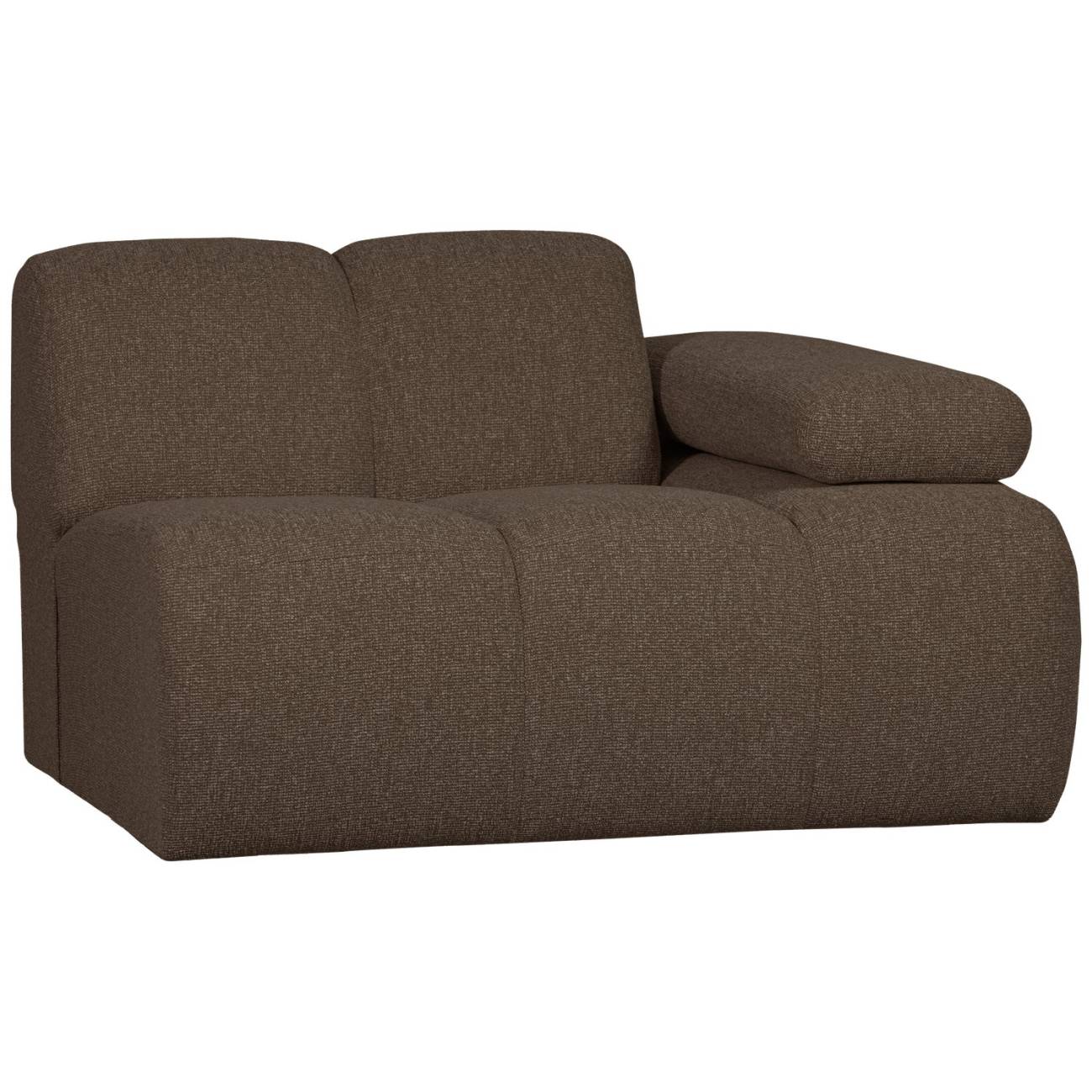 Modulsofa Mojo Boucle 1er Arm-Rechts, Braun