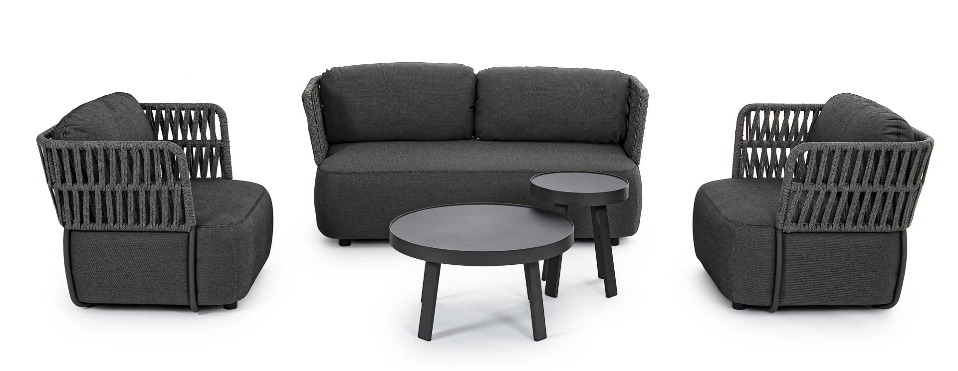 Couchtisch Spyro aus Aluminium Ø 71 cm, Anthrazit