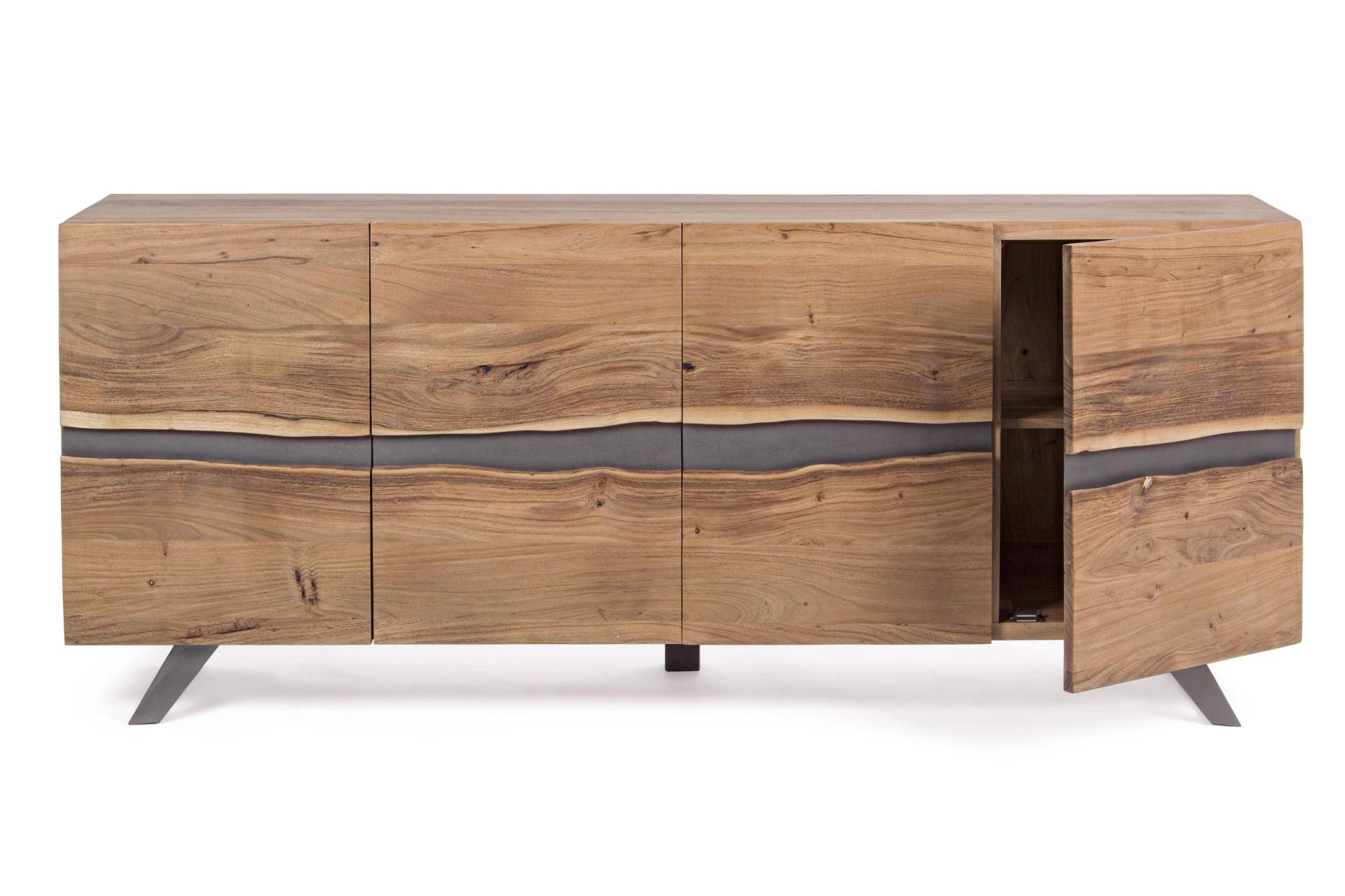 Sideboard Aron aus Akazienholz, 198 cm