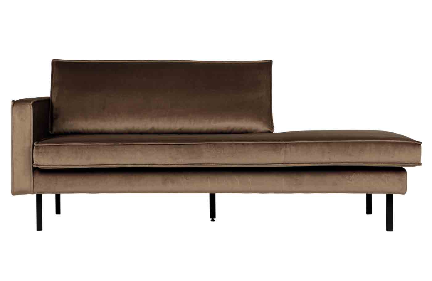 Recamiere Rodeo Daybed Samt, links Taupe